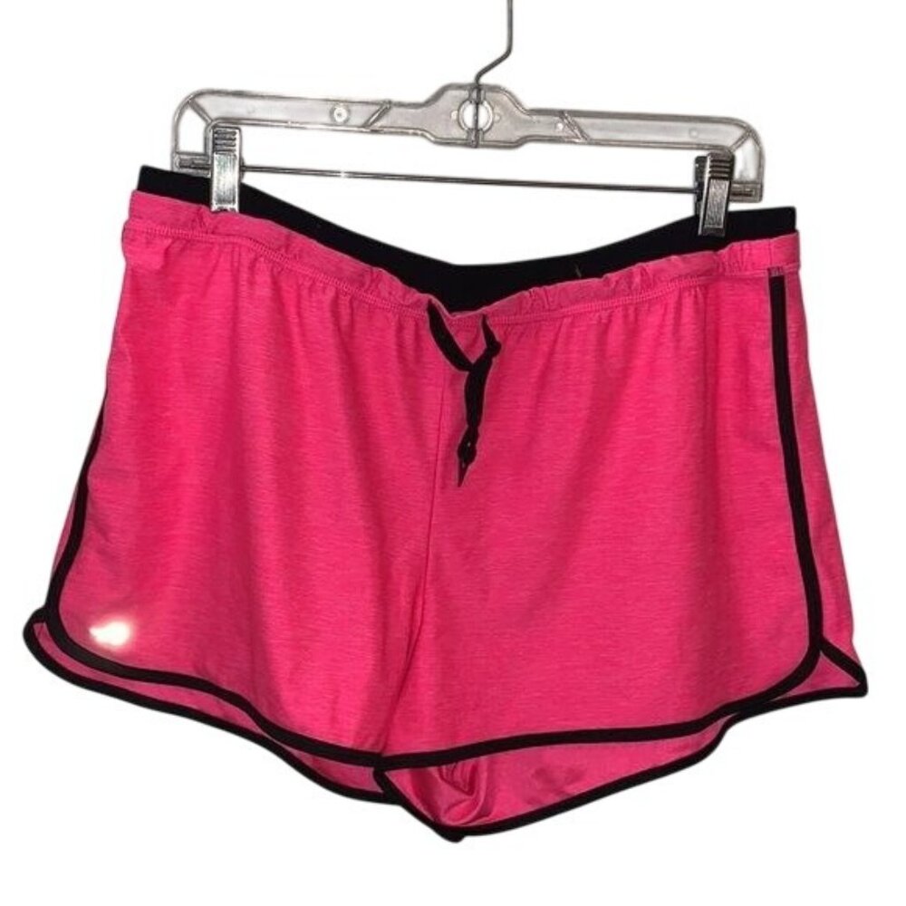 Ideology Womens Pink Athletic Shorts W/ Black Trim Size 6 Polyester